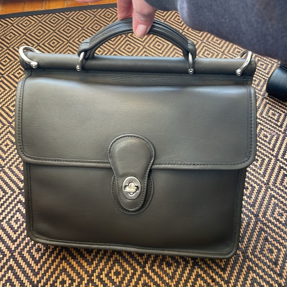 Vintage Coach Willis bag- Dark Grey with nickel 9927 - Picture 1 of 14